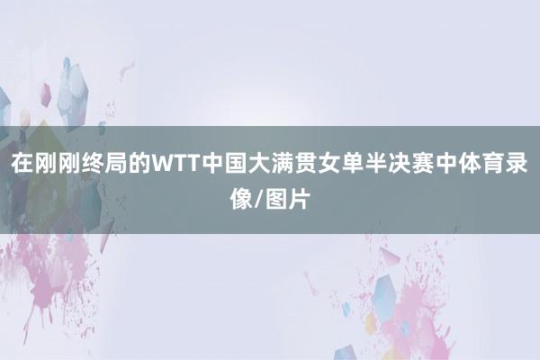 在刚刚终局的WTT中国大满贯女单半决赛中体育录像/图片