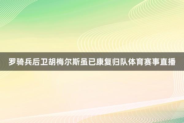 罗骑兵后卫胡梅尔斯虽已康复归队体育赛事直播