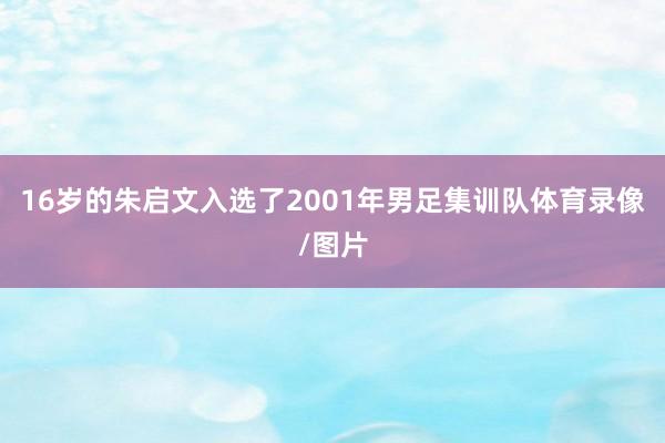 16岁的朱启文入选了2001年男足集训队体育录像/图片