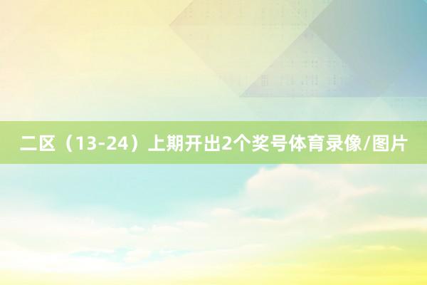 二区（13-24）上期开出2个奖号体育录像/图片