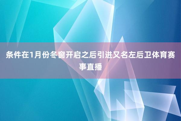 条件在1月份冬窗开启之后引进又名左后卫体育赛事直播