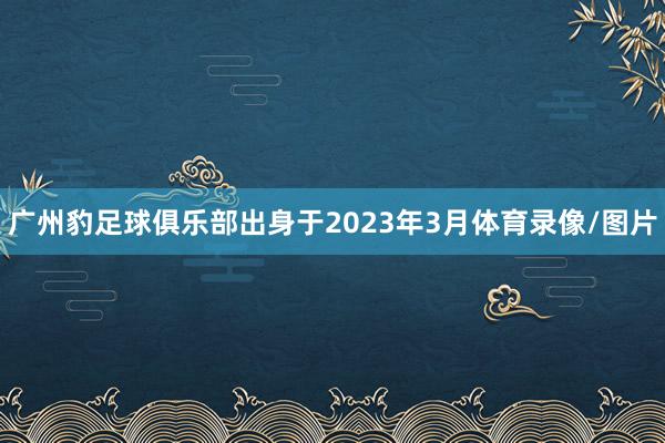 广州豹足球俱乐部出身于2023年3月体育录像/图片