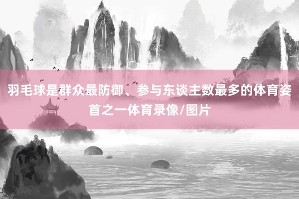 羽毛球是群众最防御、参与东谈主数最多的体育姿首之一体育录像/图片