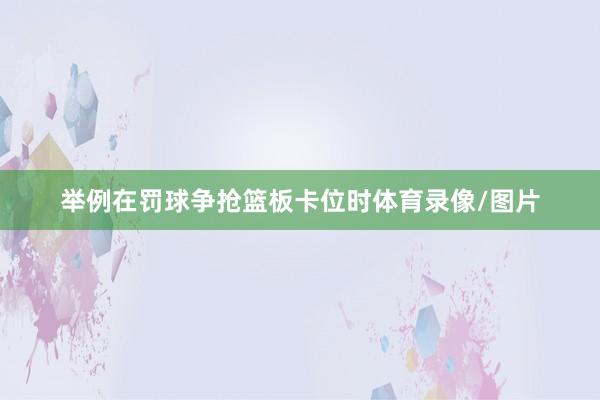 举例在罚球争抢篮板卡位时体育录像/图片