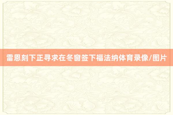 雷恩刻下正寻求在冬窗签下福法纳体育录像/图片