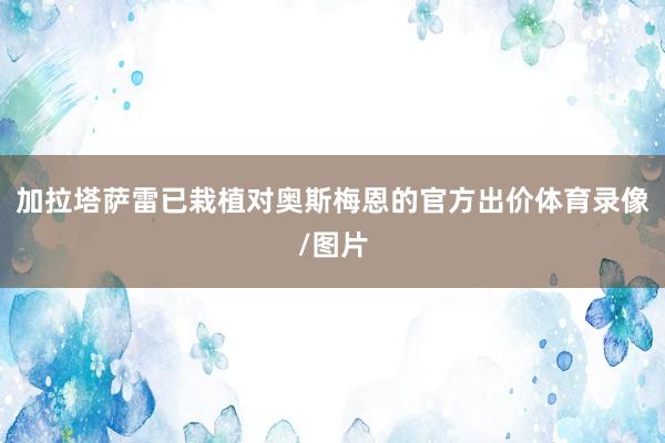 加拉塔萨雷已栽植对奥斯梅恩的官方出价体育录像/图片